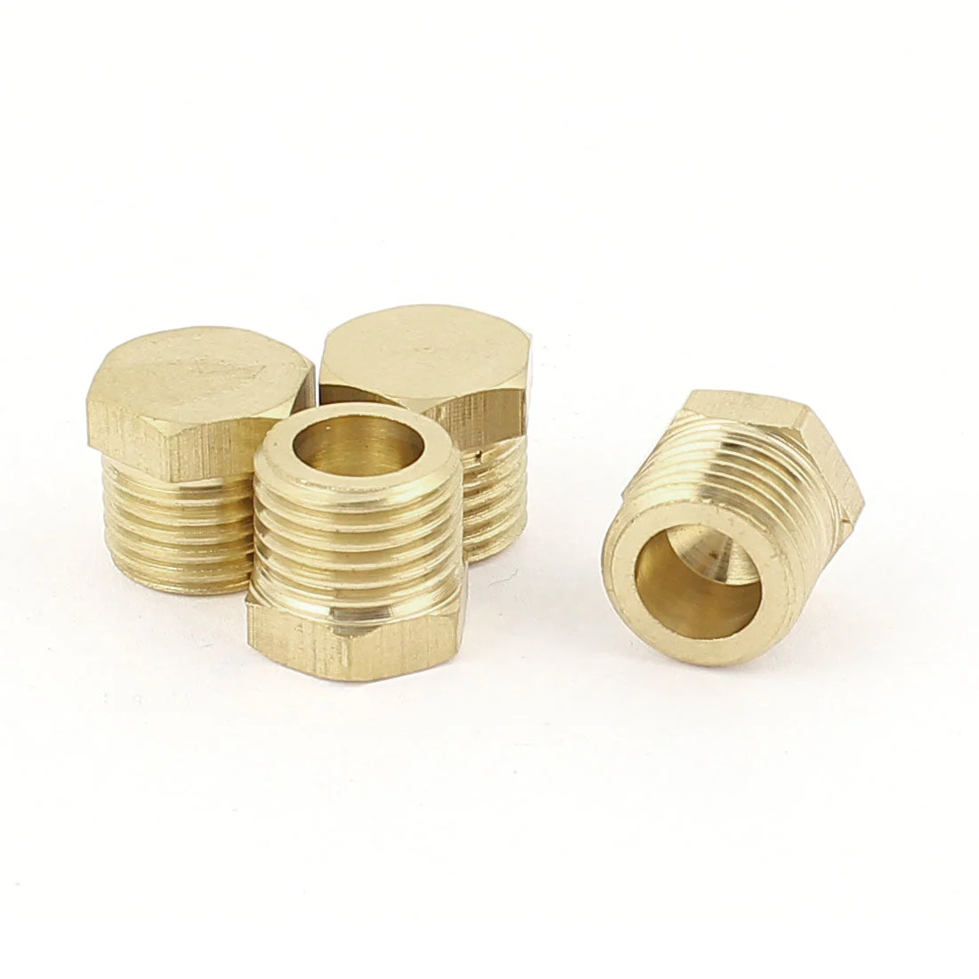 1/4BSP Male Thread Copper Hex Head Pipe Connector Coupling Adapter 4pcs
