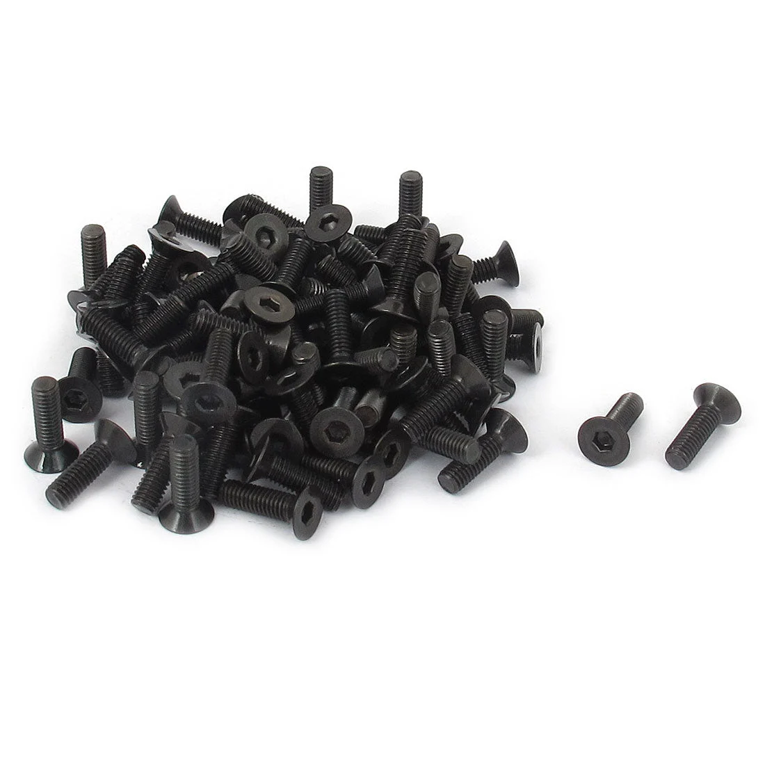 M3 X 10mm Metric Hex Socket Countersunk Head Screw Bolts Black 100PCS