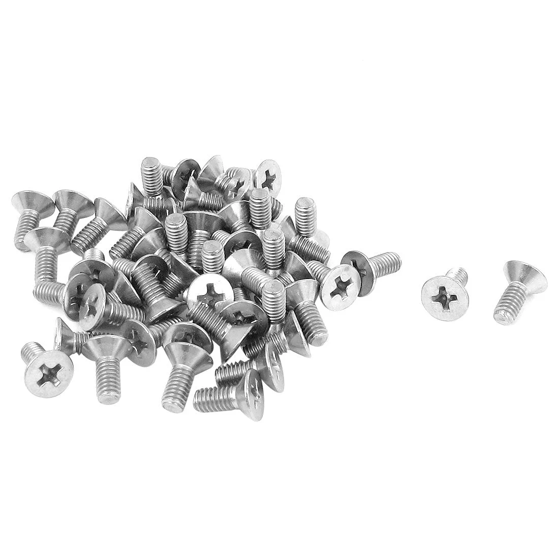 M4x10mm Metric Phillips Flat Head Countersunk Bolts Machine Screws 50pcs