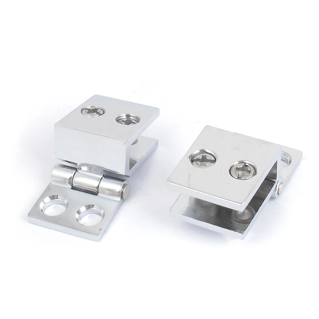 5mm-8mm Adjustable 90 Degree Metal Glass Door Clip Clamp Hinge 2pcs