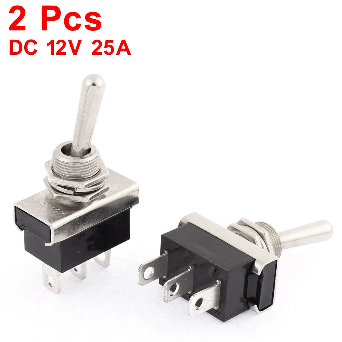 DC 12V 25A Car Automobile On/Off 2 Position 3 Pin Toggle Switch 2 Pcs