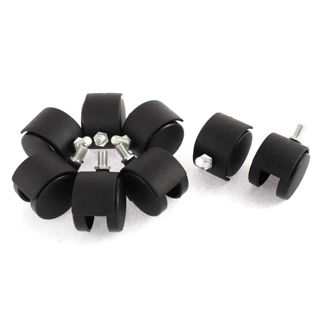 Office Chair 10mm Thread Stem 2 Inch Dia Swivel Caster Wheels 8 Pcs