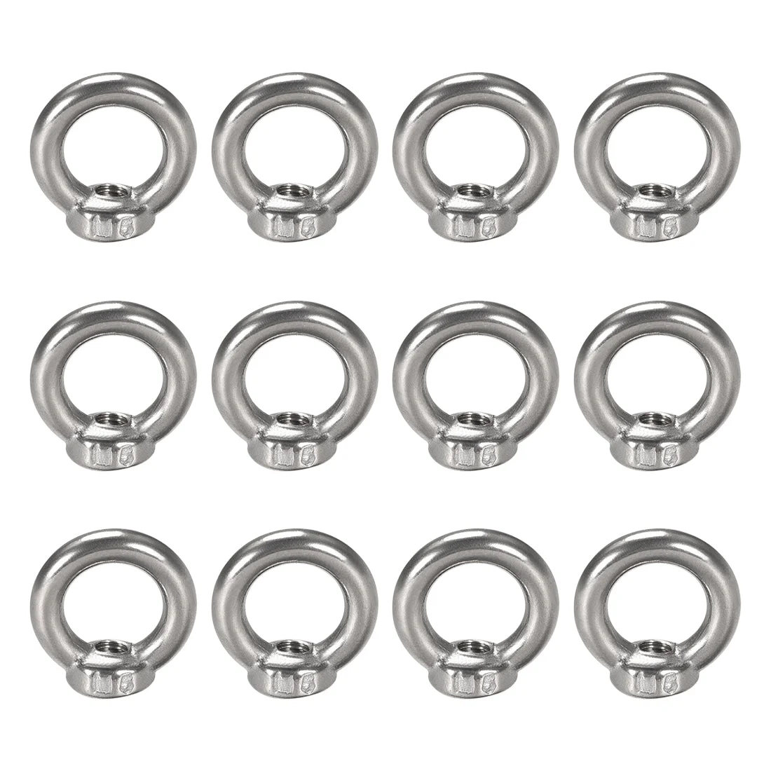 Lifting Eye Nut M5 Female Thread Metal Round Shape for Rope Fitting Pack of 12