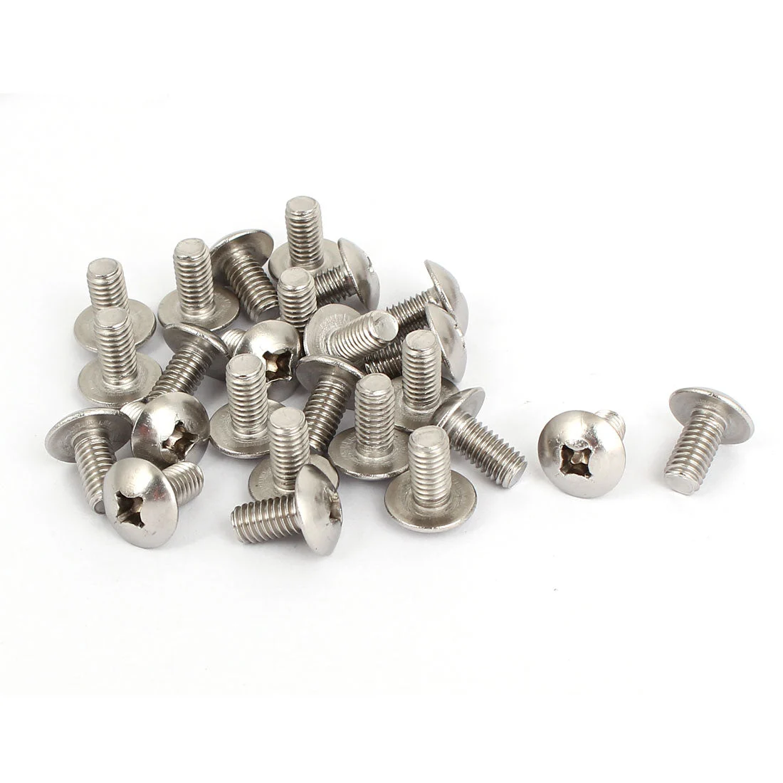 M6x12mm Stainless Steel Truss Phillips Head Machine Screws 25pcs