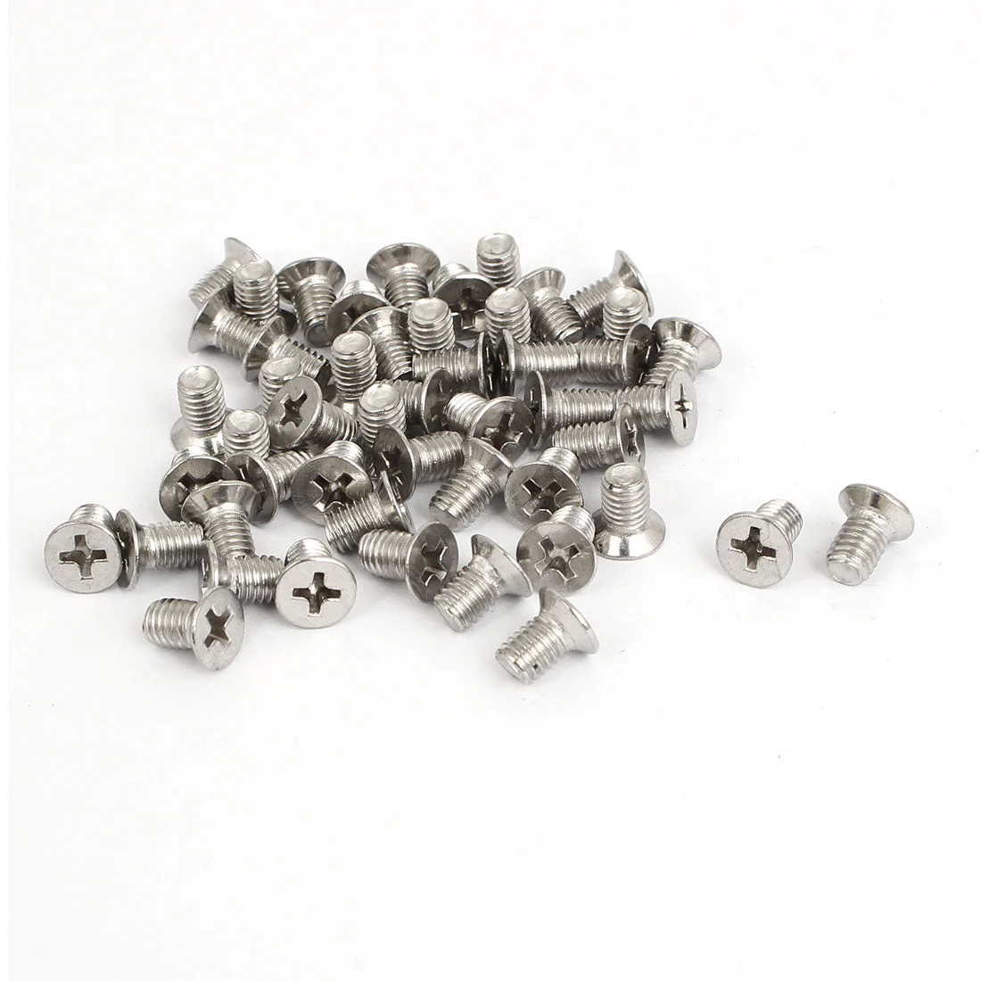 M5x8mm Stainless Steel Countersunk Flat Head Cross Phillips Screw Bolts 50pcs