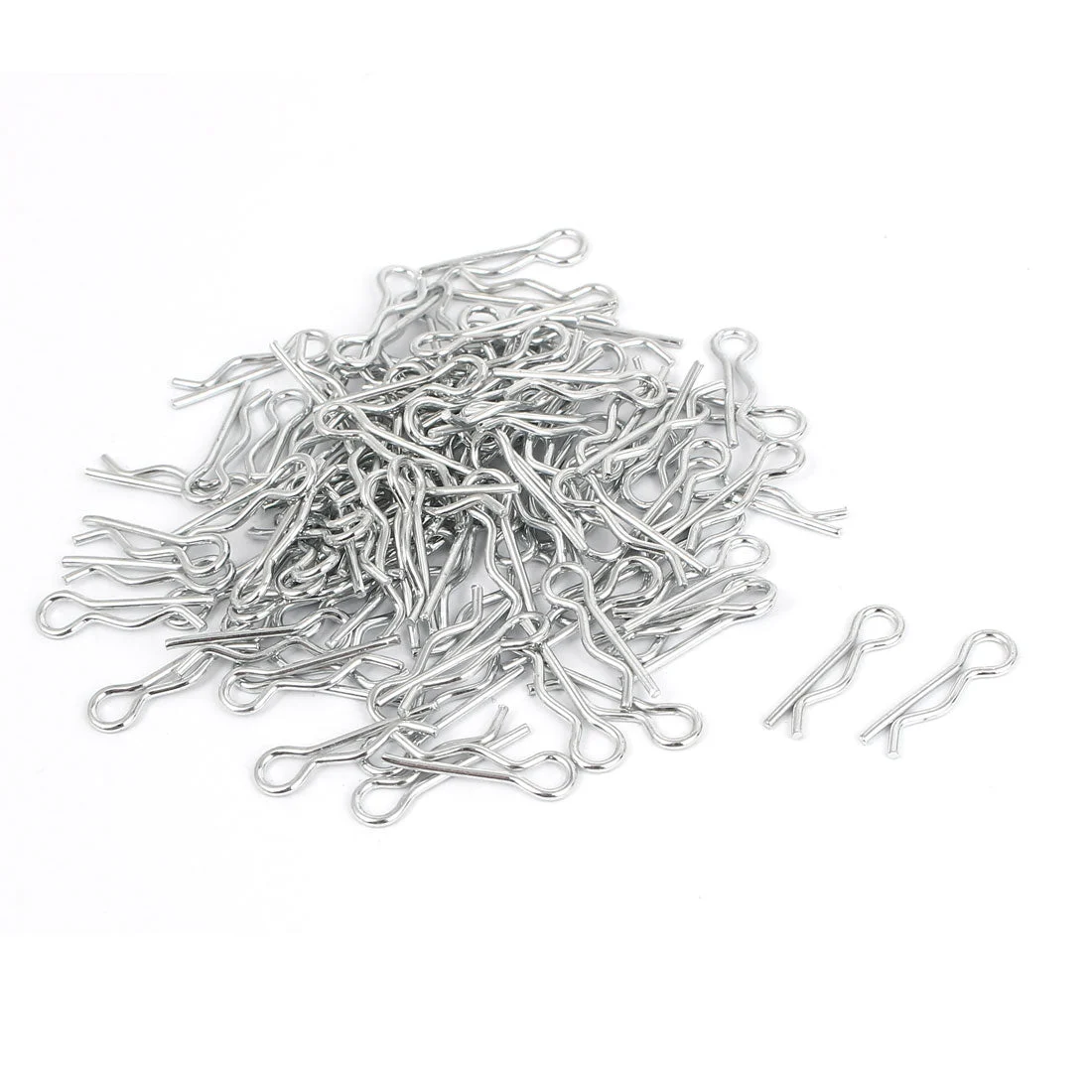 100pcs R Pin Mechanical Hitch Hair Tractor Clip Cotter Kits 1.2mm x 20mm