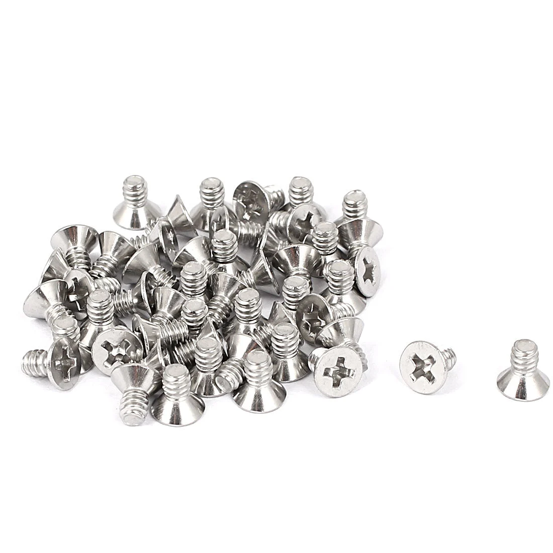 6#-32x1/4" Stainless Steel Phillips Flat Countersunk Head Screws 50pcs