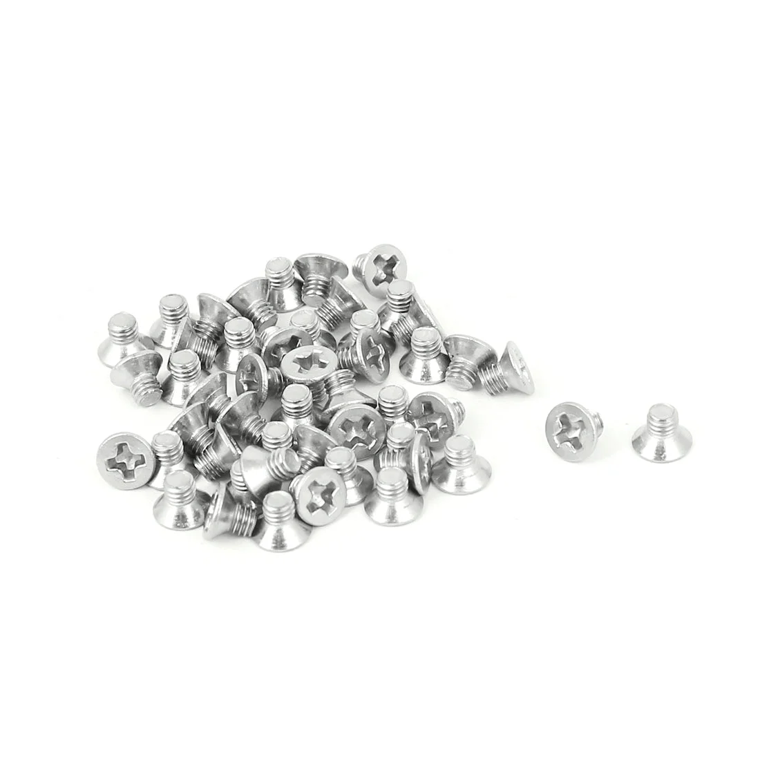 50pcs M3 x 4mm Stainless Steel Phillips Flat Countersunk Head Screws