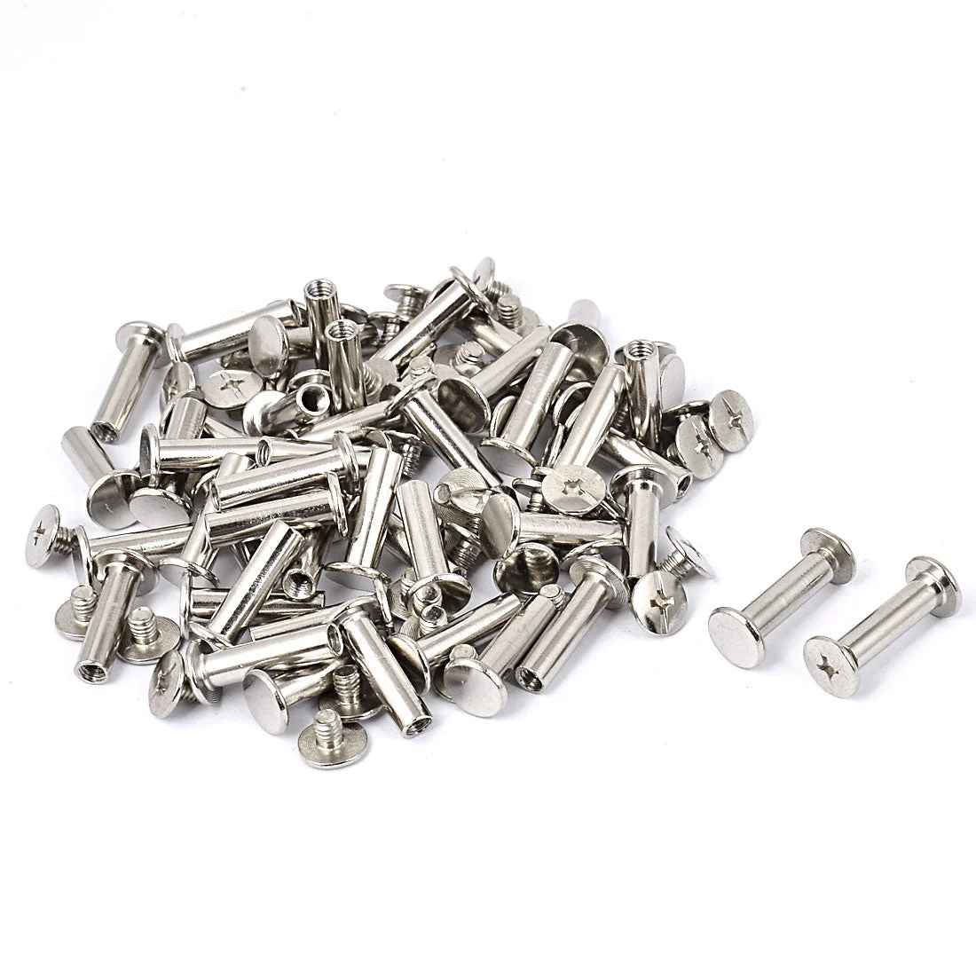 Screw Post Female 5x12mm Belt Buckle Binding Bolts Leather Fastener 50 Sets