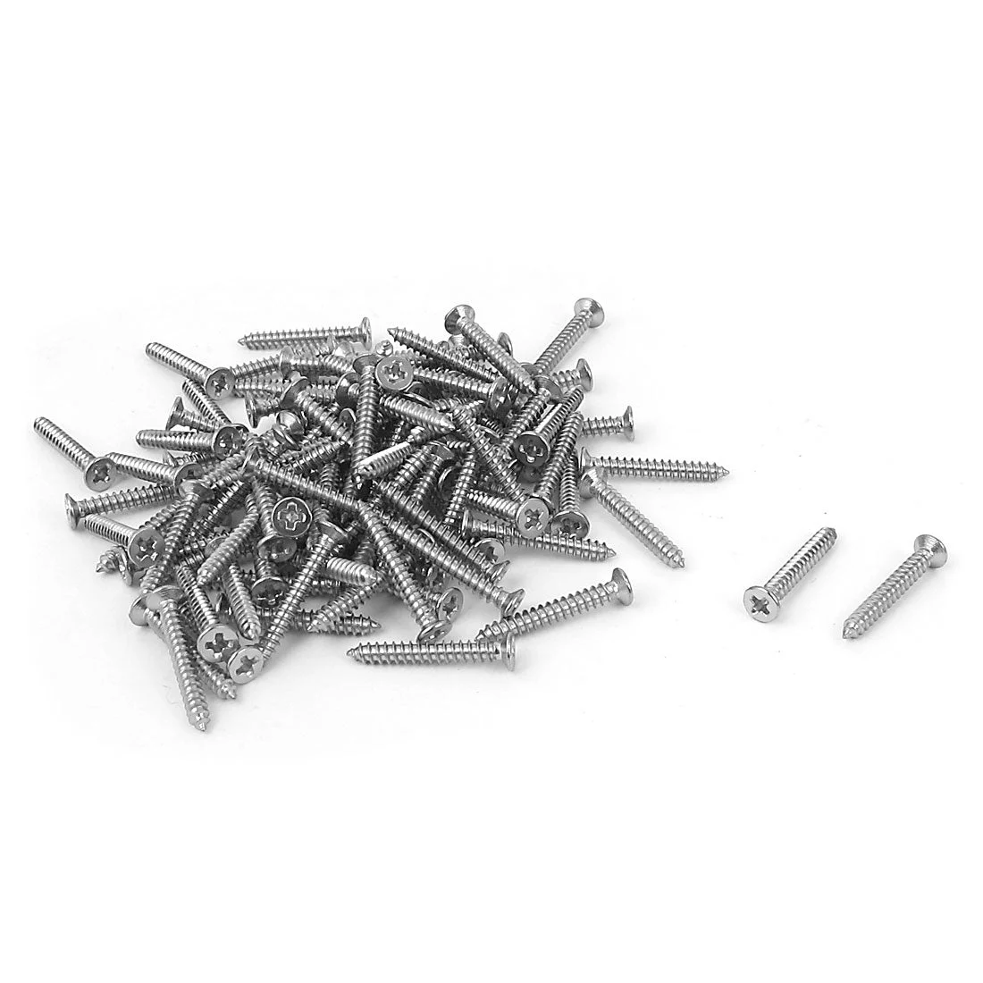 M2.2 x 16mm Cross Head Countersunk Self Tapping Screw Fasteners 100 Pcs