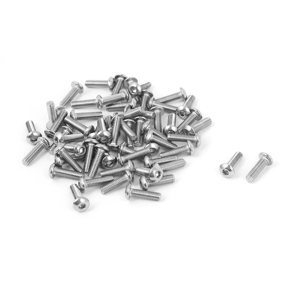 M3 x 10mm Stainless Steel Button Head Socket Cap Screw 50 Pcs