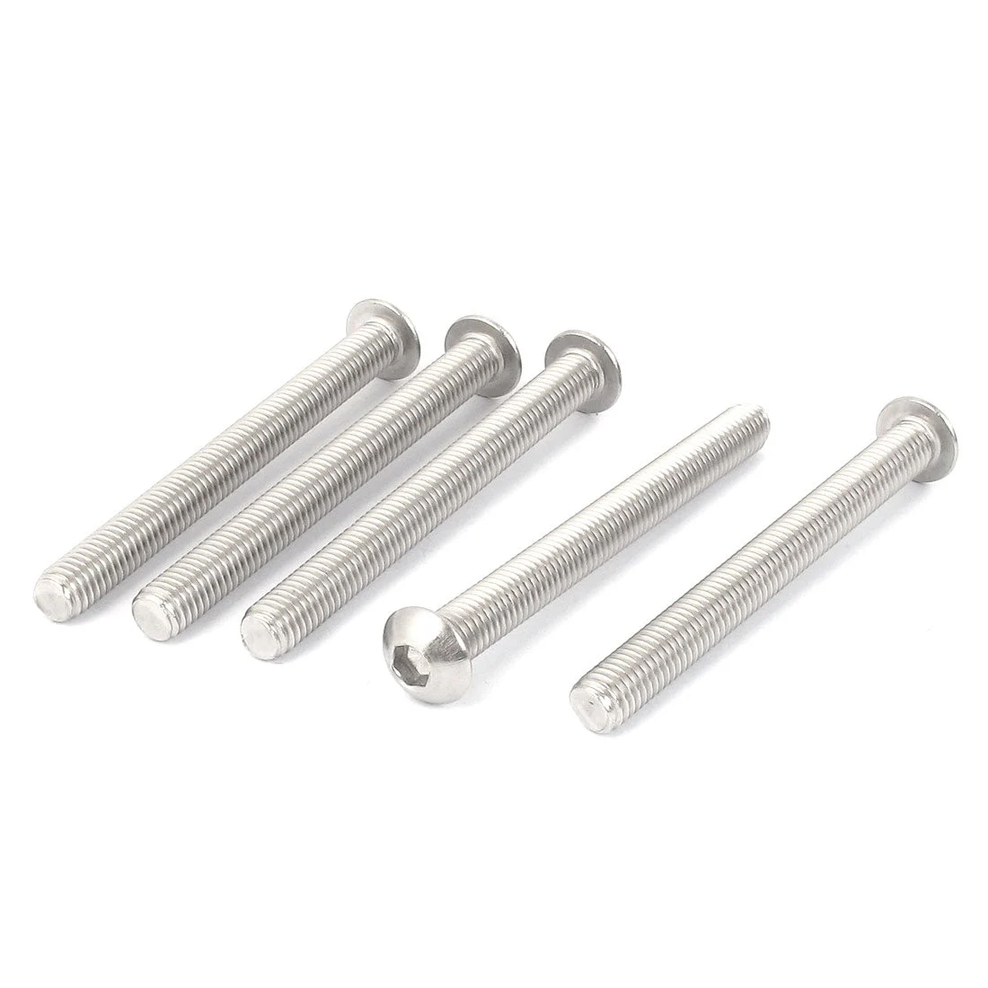 M8 x 80mm Stainless Steel Button Head Socket Cap Screw 5 Pcs