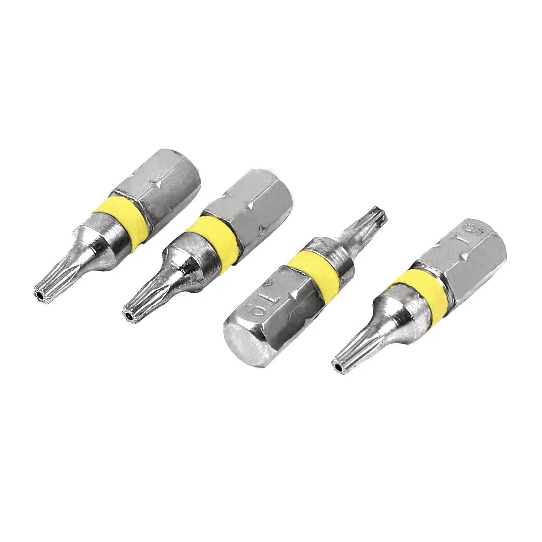 6.3mm x 25mm T9 Electric Magnetic Torx Security Screwdriver Bits 4PCS