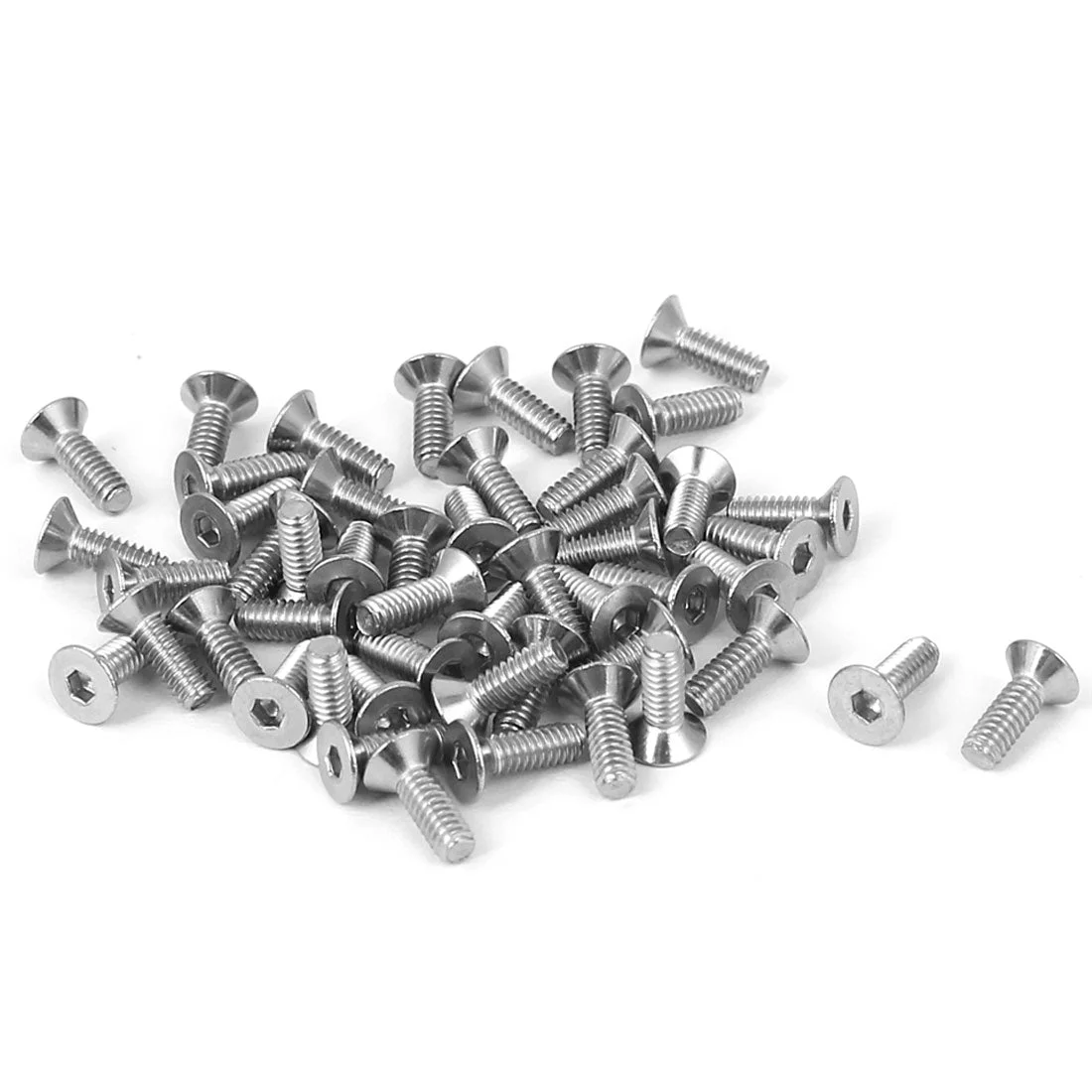 M2x6mm Hex Socket Flat Head Countersunk Bolts Screw 50pcs