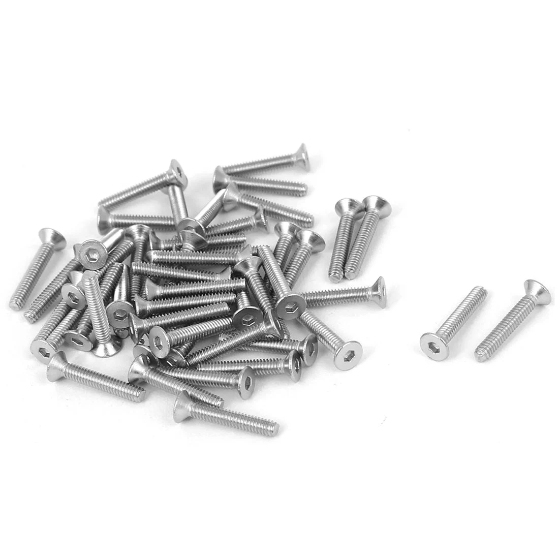 M2 x 12mm Hex Socket Countersunk Flat Head Screw Bolts 50pcs