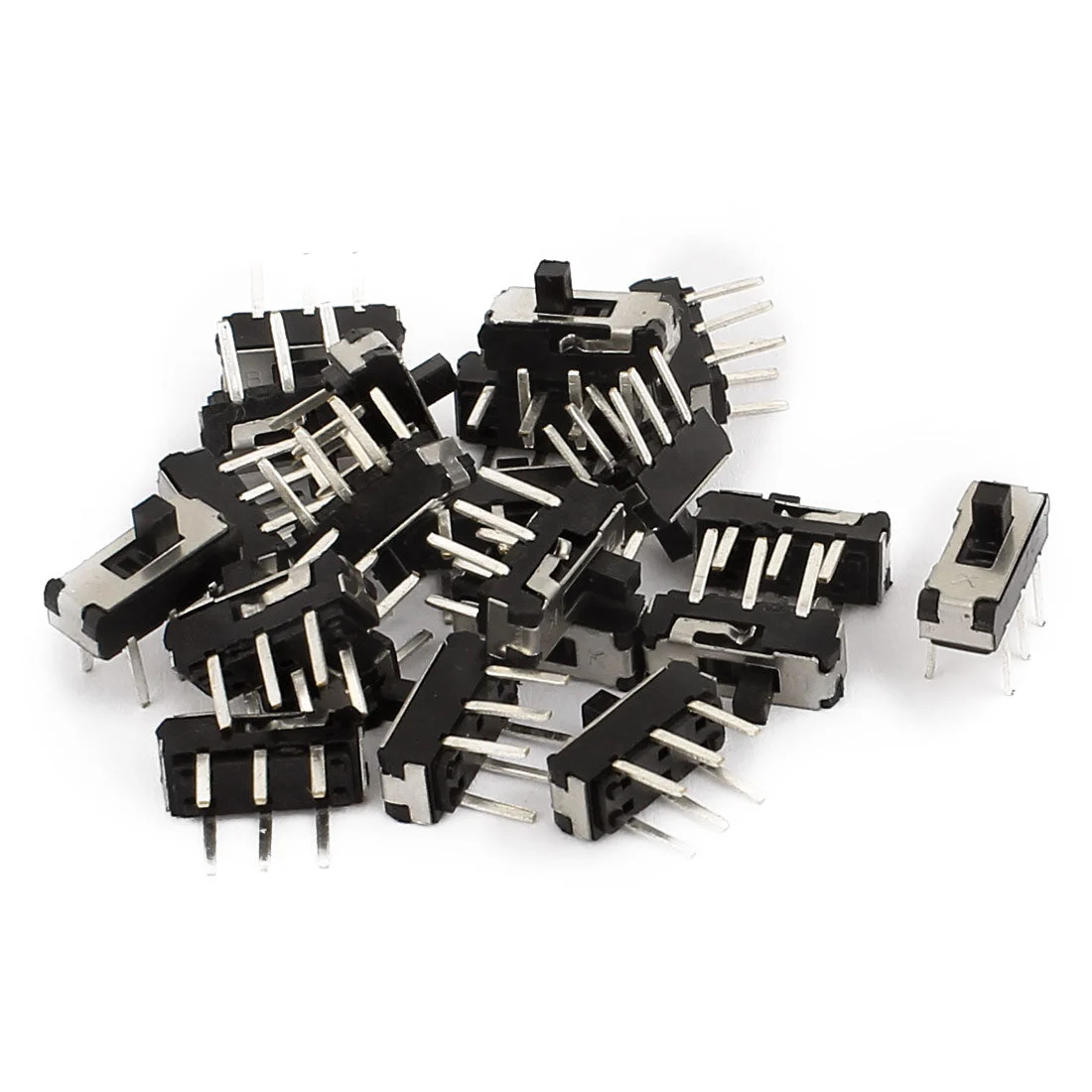 Uxcell 20 Pcs 2 Position DPDT 2P2T 6 Pin PCB Panel Mini Vertical Slide Switch