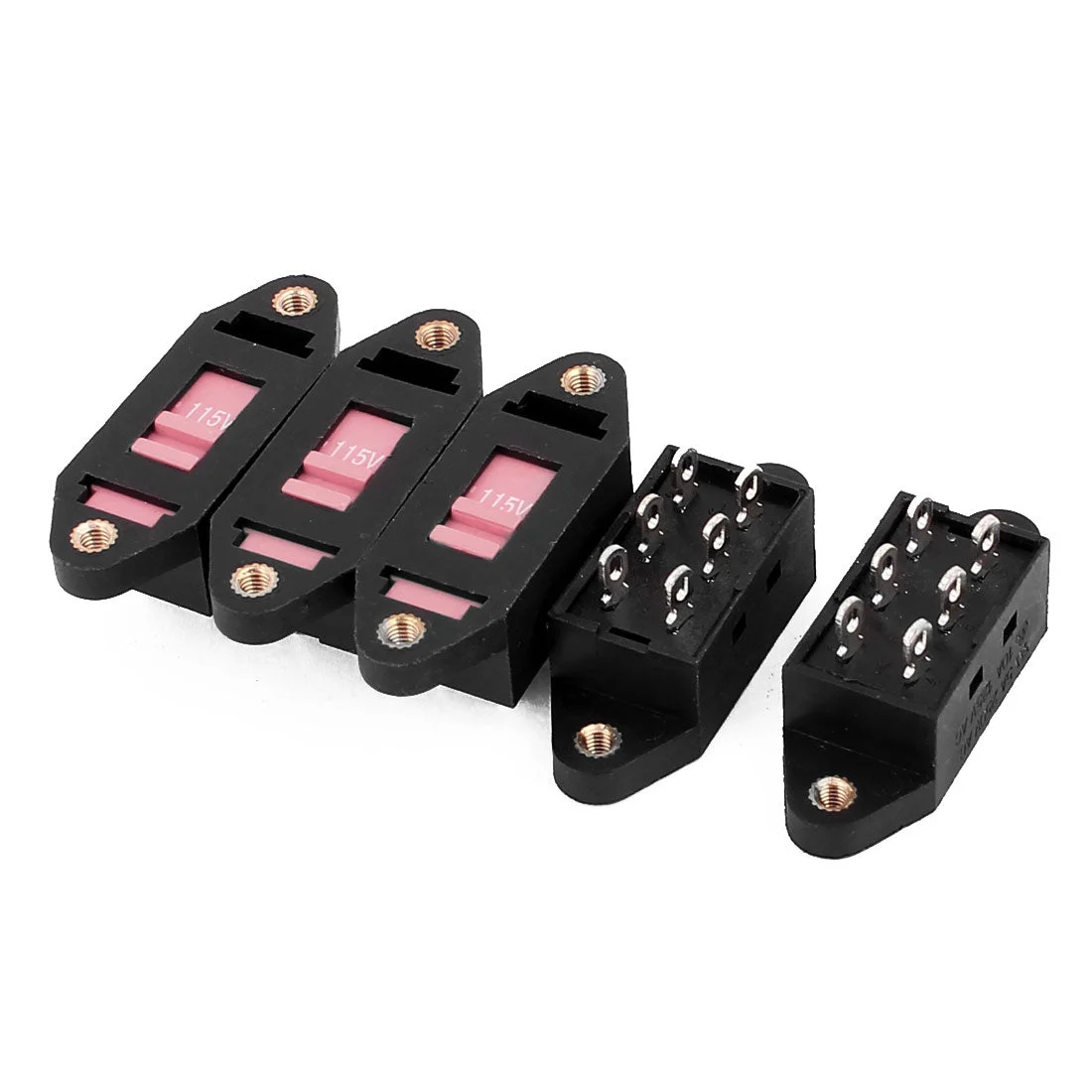 Uxcell 5PCS AC 230V-115V 6 Terminals DPDT Voltage Selector Slide Switch