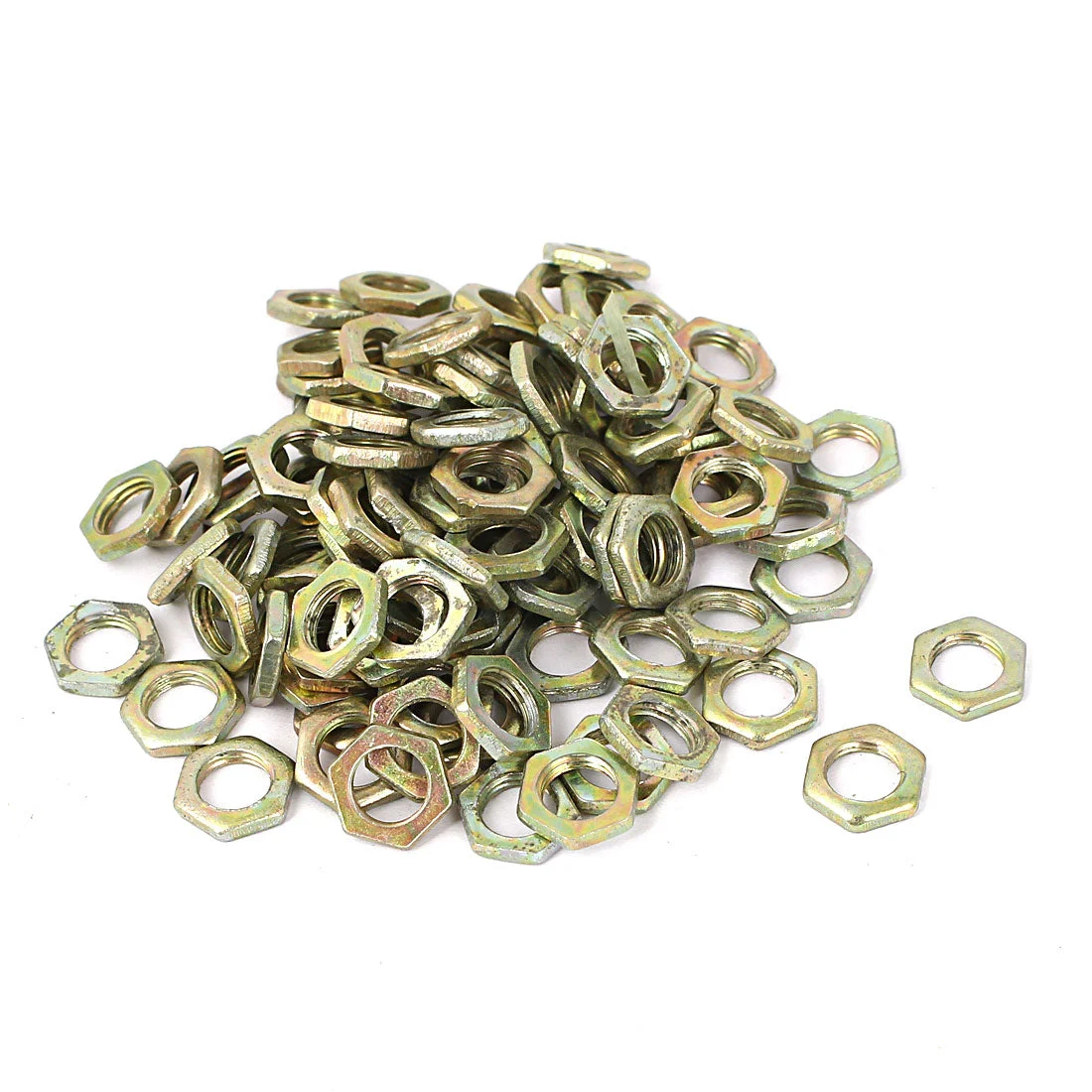 M7x0.75x2mm Carbon Steel Hex Nuts Fastener 100pcs for Screws Bolts