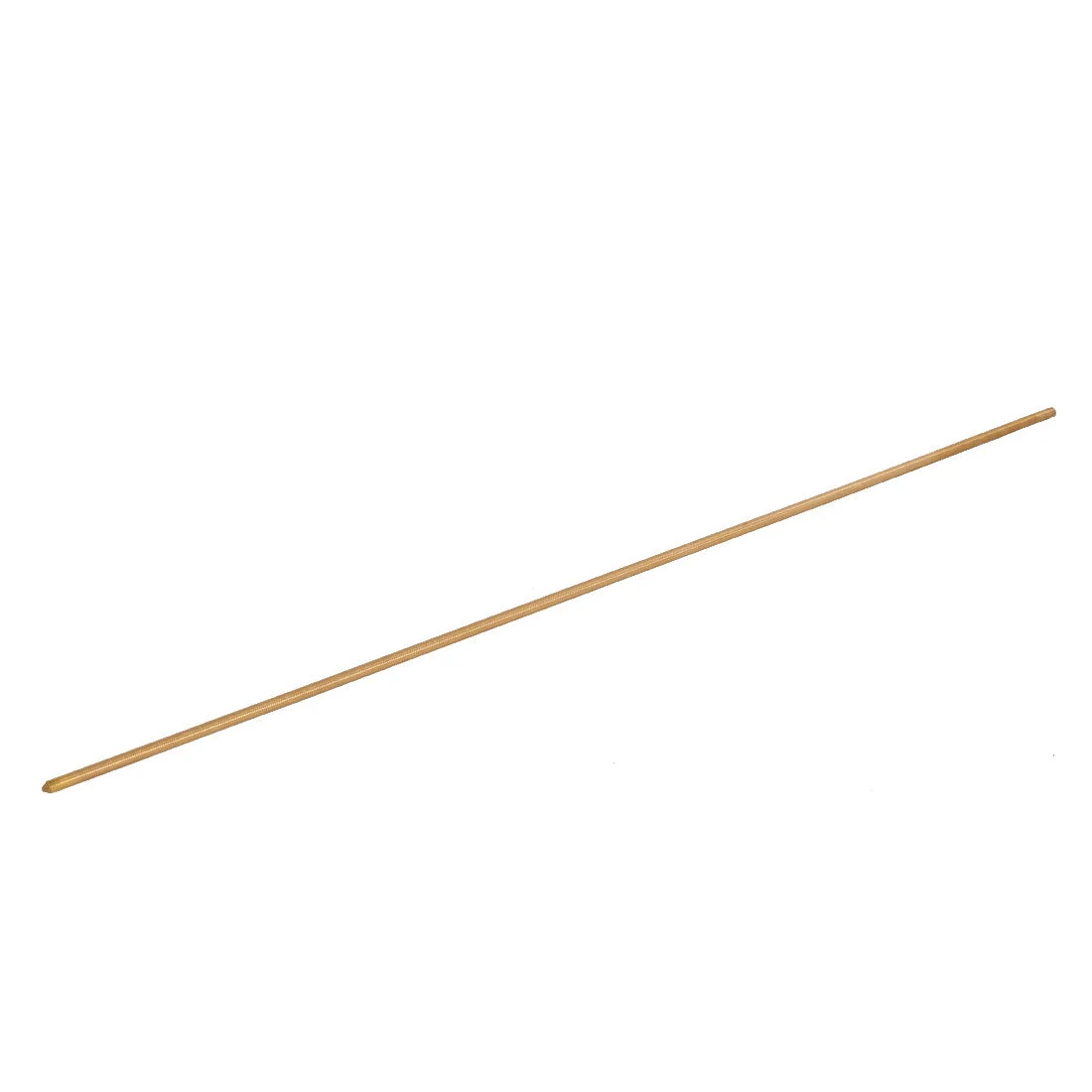 M5x500mm Male Threaded 0.8mm Pitch Full Thread Brass Rod Bar Fastener Gold Tone