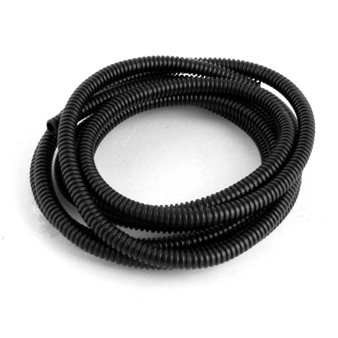 2.55 M 7 x 10 mm Plastic Corrugated Conduit Tube for Garden,Office Black