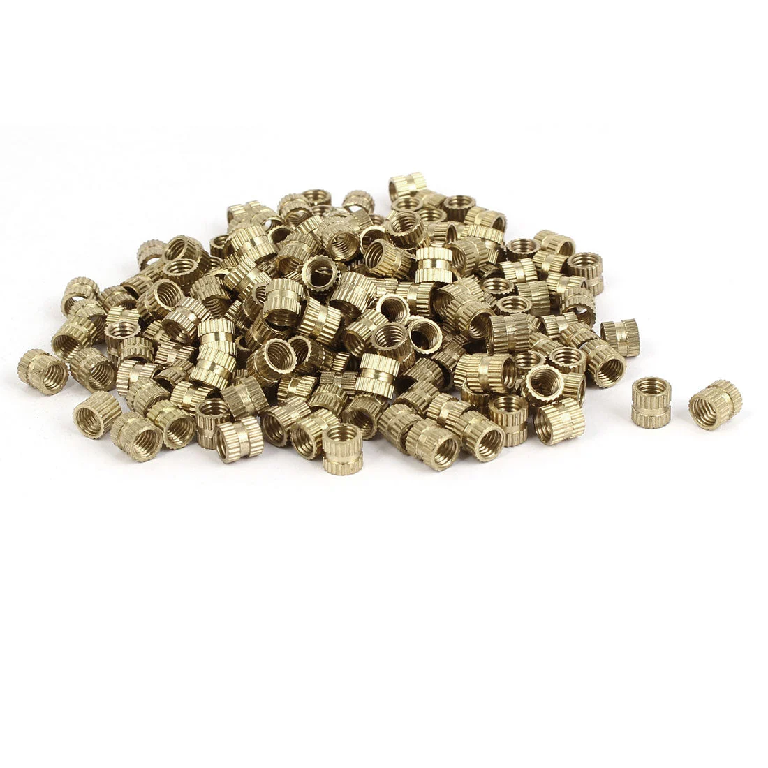 M5x0.8mm Female Brass Knurled Threaded Insert Embedment Nut for 3D Printer 100Pcs