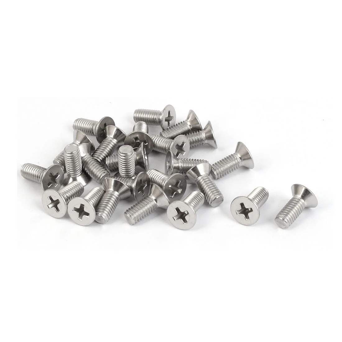 25 Pc M5x12mm 316 Stainless Steel Countersunk Phillips Machine Screws Bolts