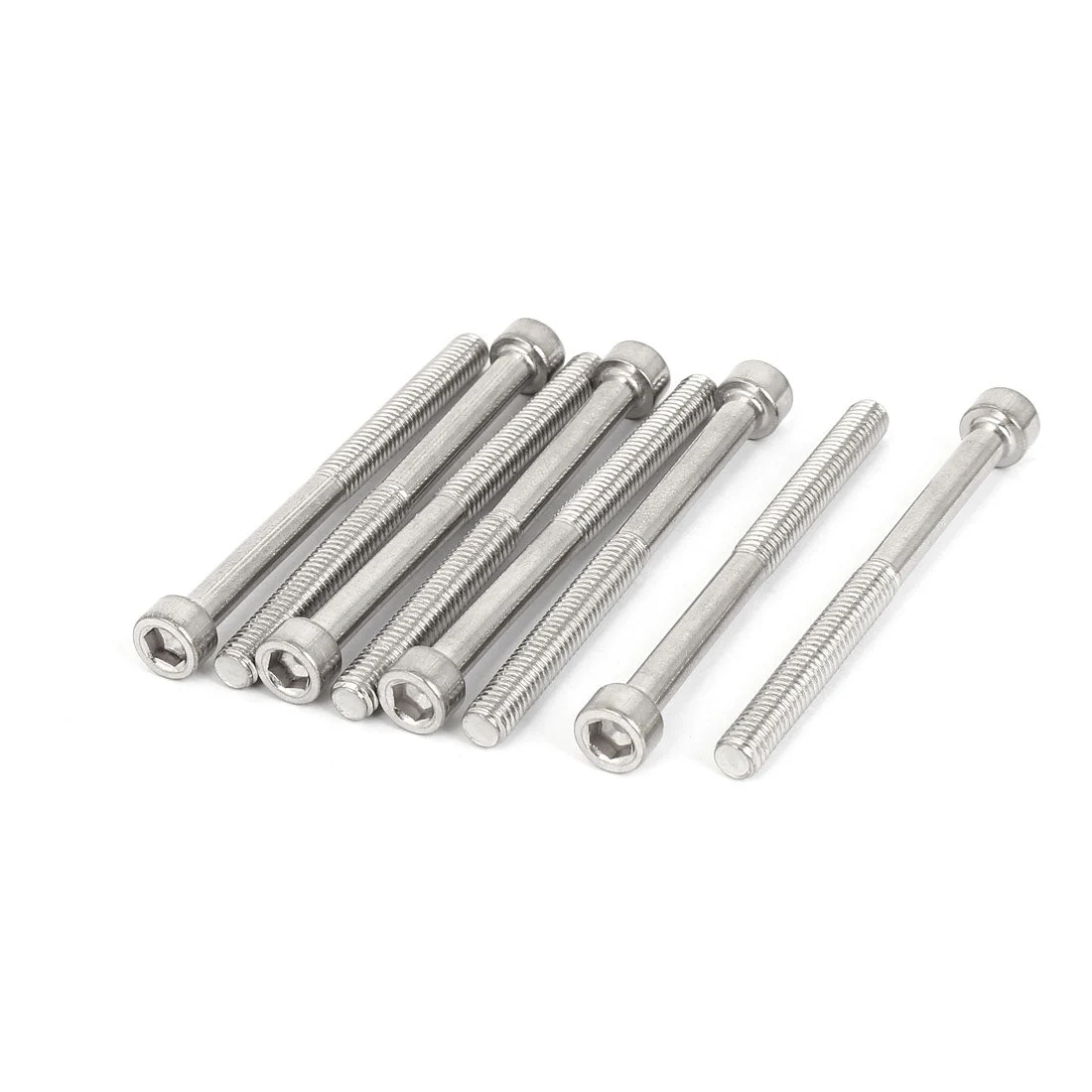 M6 x 70mm 75mm Length Stainless Steel Hex Socket Head Cap Screw Bolt 8pcs