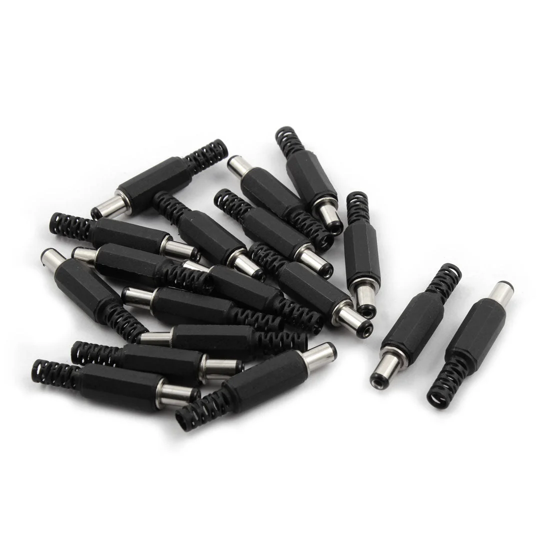 5.5x2.1mm DC Male Connector Jack Solder Adapter DIY DC Barrel Connectors Replacement 18pcs