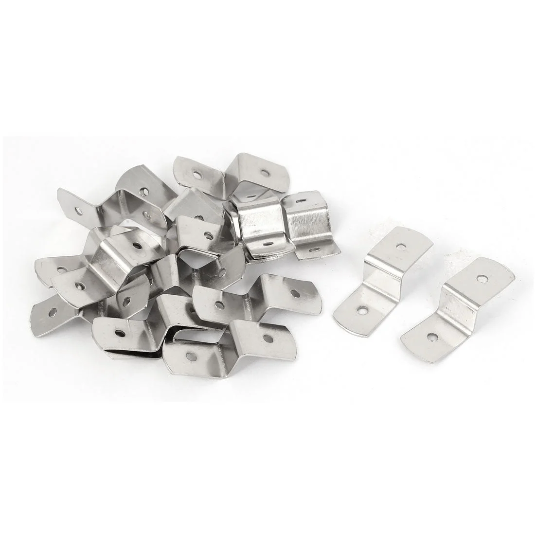 38mm x 13mm x 11mm Metal Z Shape Picture Frame Braces Brackets Silver Tone 20PCS