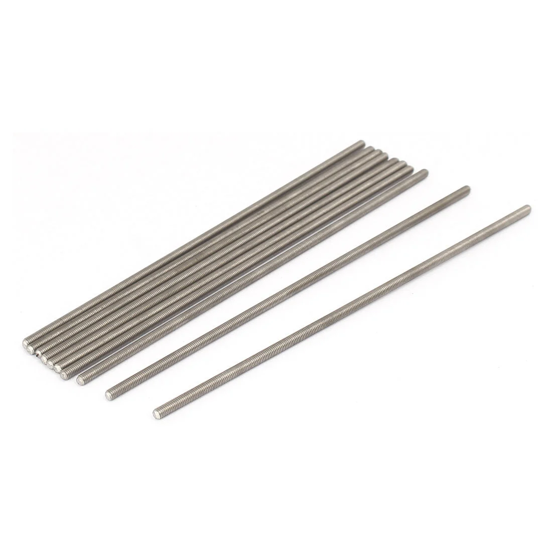 M3 x 130mm 0.5mm Pitch 304 Stainless Steel Fully Threaded Rods Hardware 10 Pcs