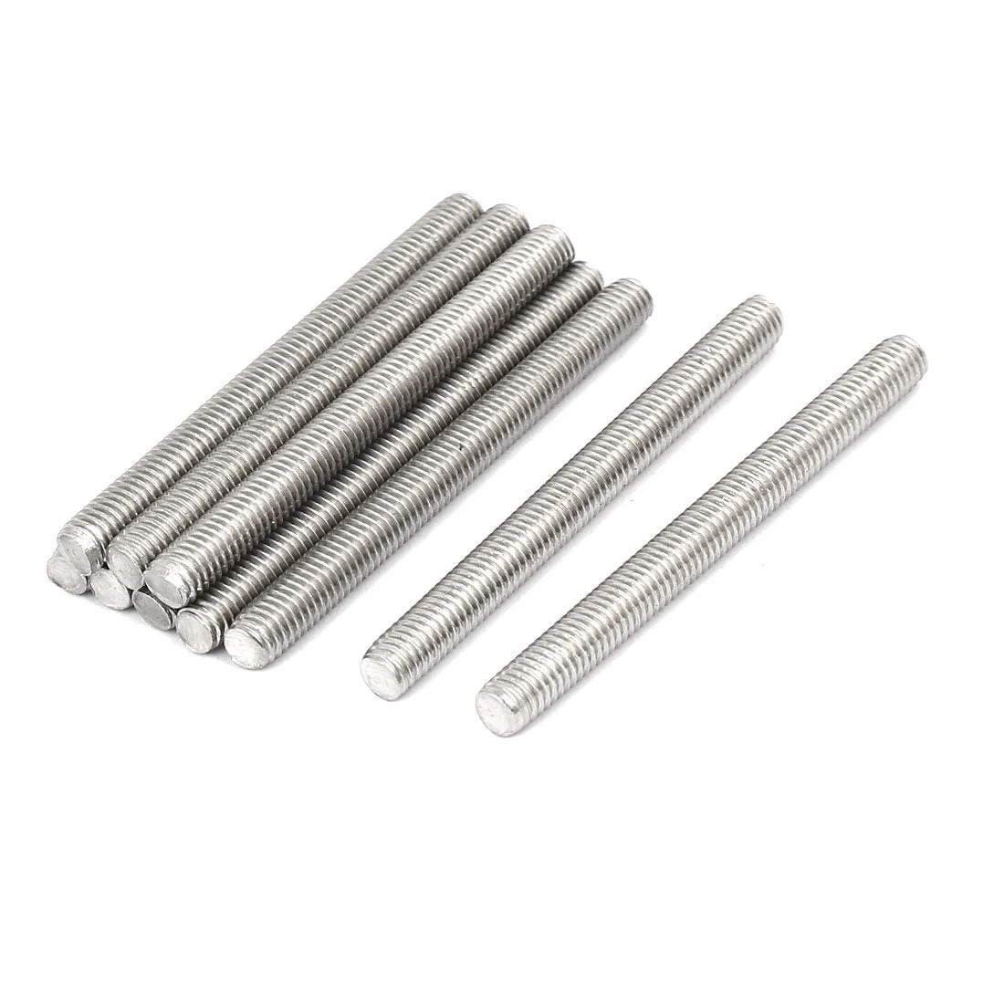 M5 x 55mm 304 Stainless Steel Fully Threaded Rod Bar Studs Fasteners 10 Pcs