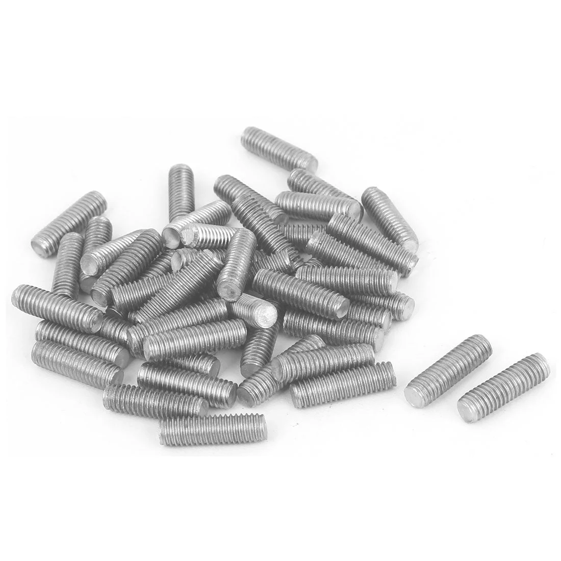 M6 x 1mm 20mm Length 304 Stainless Steel Fully Threaded Rod Studs 50 Pcs