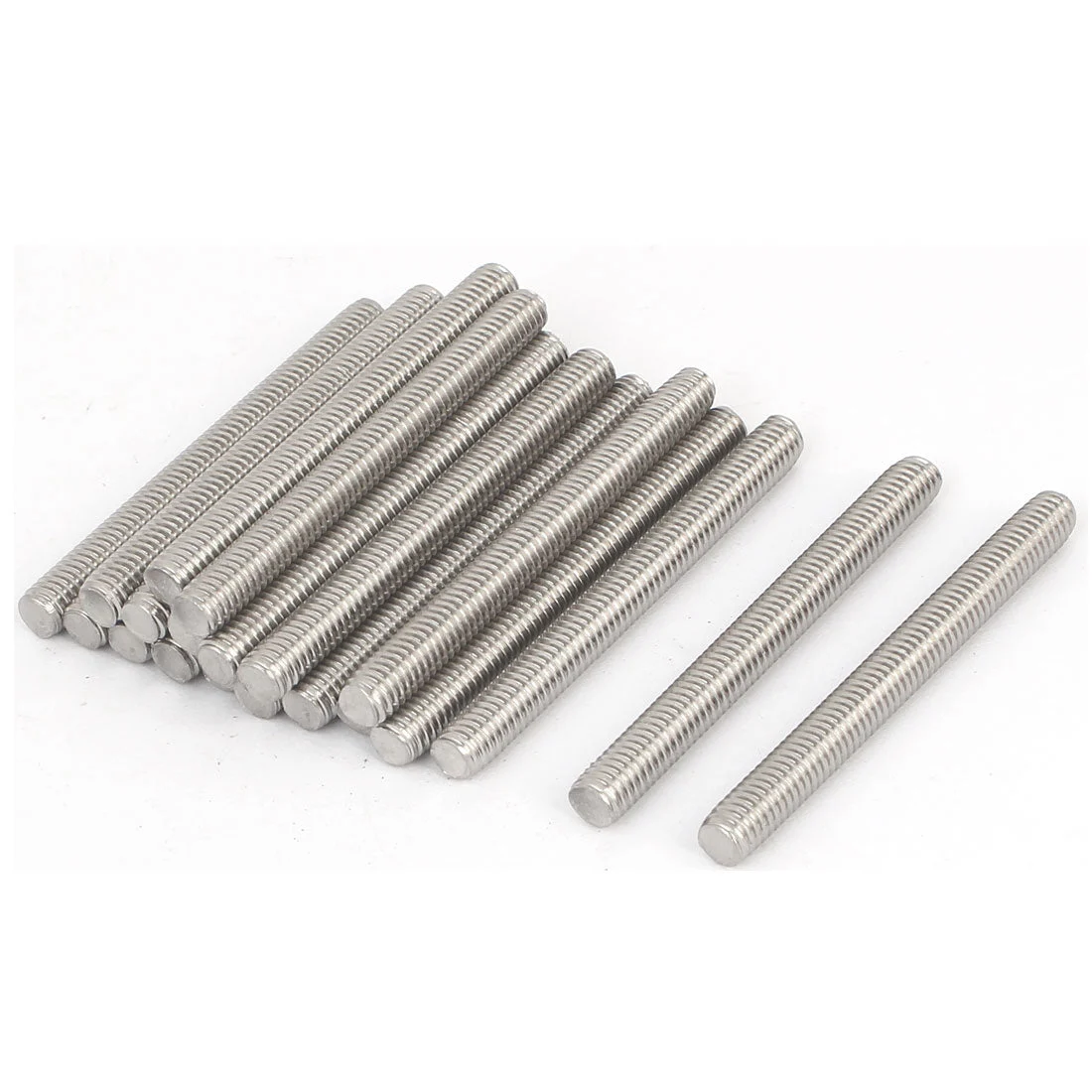 M6 x 60mm 304 Stainless Steel Male Threaded Rod Bar Studs Fasteners 20 Pcs