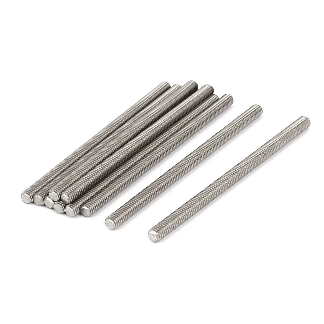 10pcs M6 x 100mm 304 Stainless Steel Fully Male Threaded Rod Bar Studs Fastener