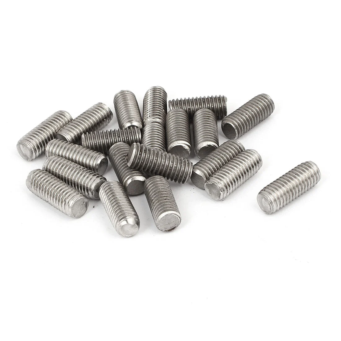 M8 x 20mm 1.25mm Pitch 304 Stainless Steel Fully Threaded Rods Hardware 20 Pcs
