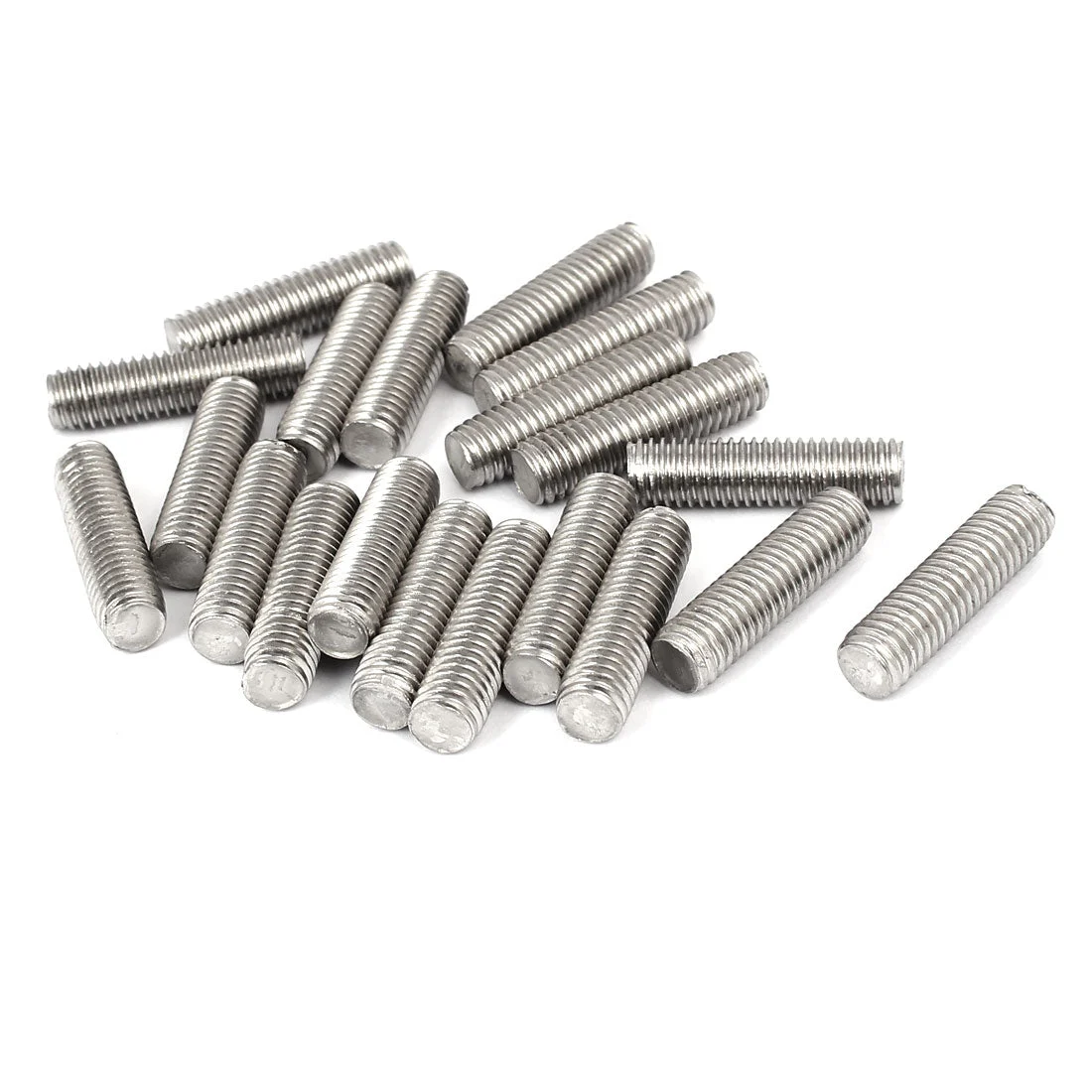 M8 x 30mm 1.25mm Pitch 304 Stainless Steel Fully Threaded Rods Fasteners 20 Pcs