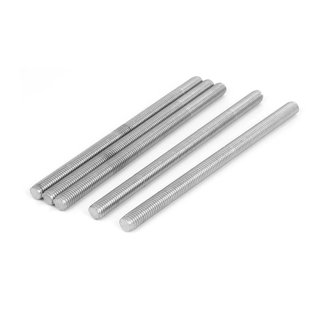 Uxcell M12 x 200mm 304 Stainless Steel Right Hand Thread Fully Threaded Rod Stud 5PCS