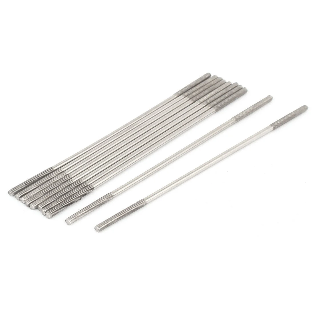 M3x120mm 304 Stainless Steel Double End Threaded Stud Screw Bolt 10pcs