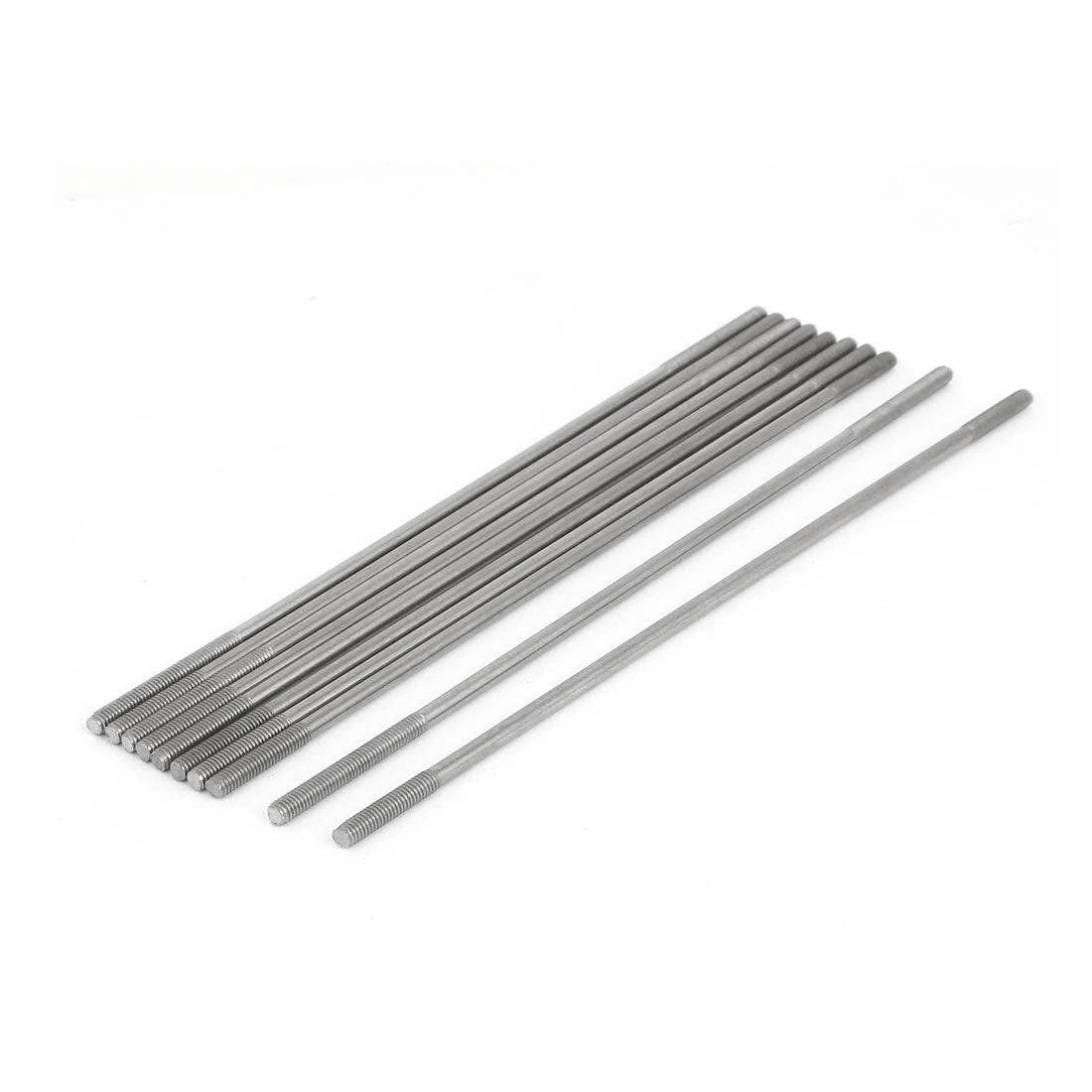 M4x180mm 304 Stainless Steel Double End Threaded Stud Screw Bolt 10pcs