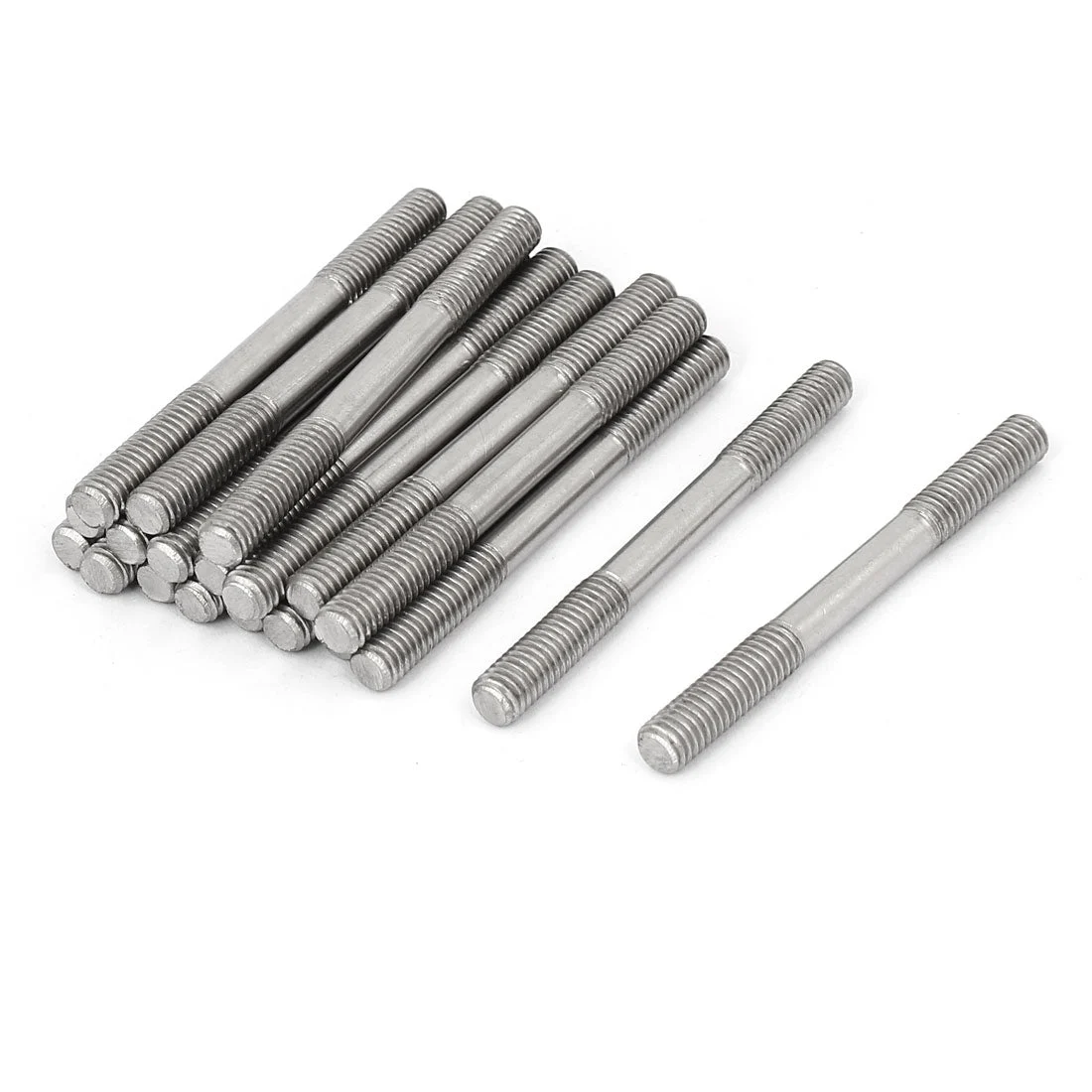 M6x65mm 304 Stainless Steel Double End Threaded Stud Screw Bolt 20pcs