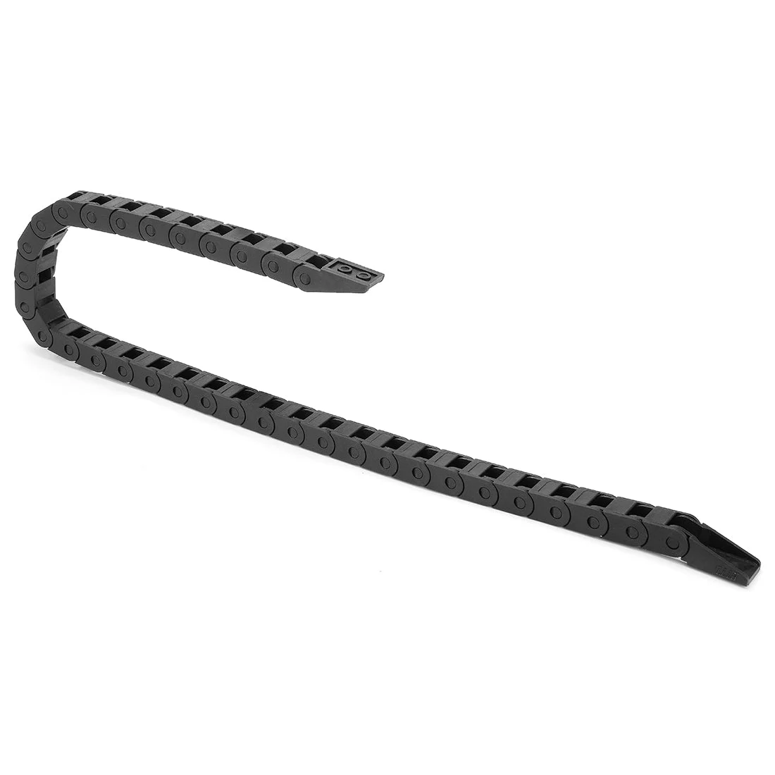 R15 7mm x 7mm Internal Size Black Plastic Cable Wire Carrier Drag Chain 1M Length for CNC