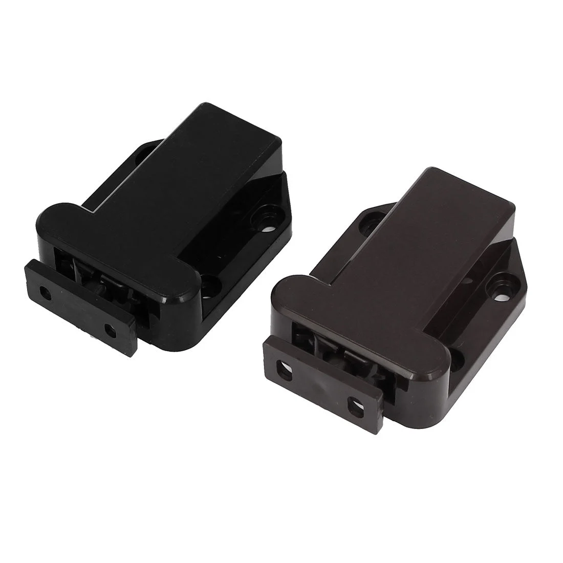 Cabinet Cupboard Door Push Open Touch Release Catch Latch Black 2PCS