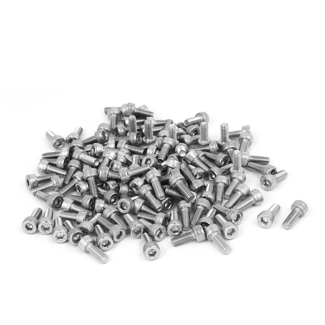 M4x10mm Thread 304 Stainless Steel Hex Socket Head Cap Screw Bolt DIN912 120pcs