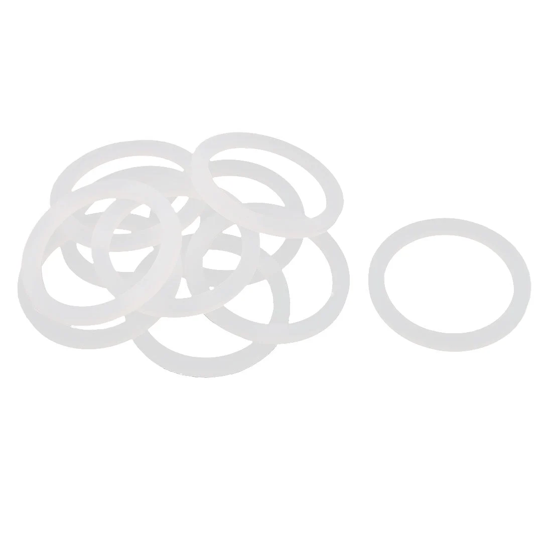 10 Pcs Silicone O-rings Sealing Rings 48 x 38 x 3mm White Silica Gel