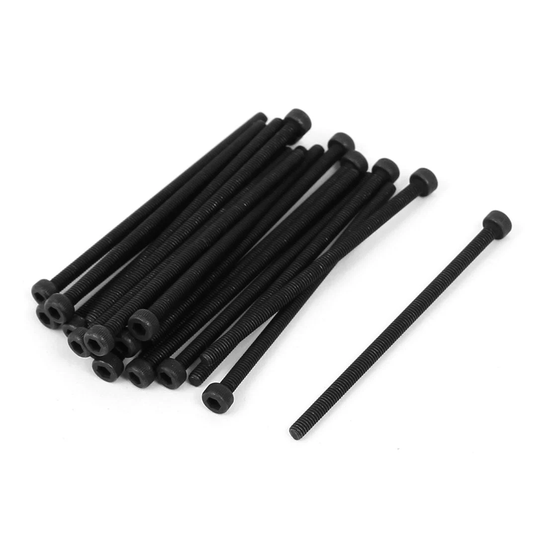 20pcs M2.5x50mm Alloy Steel Hex Socket Head Knurled Cap Screw Bolt Black