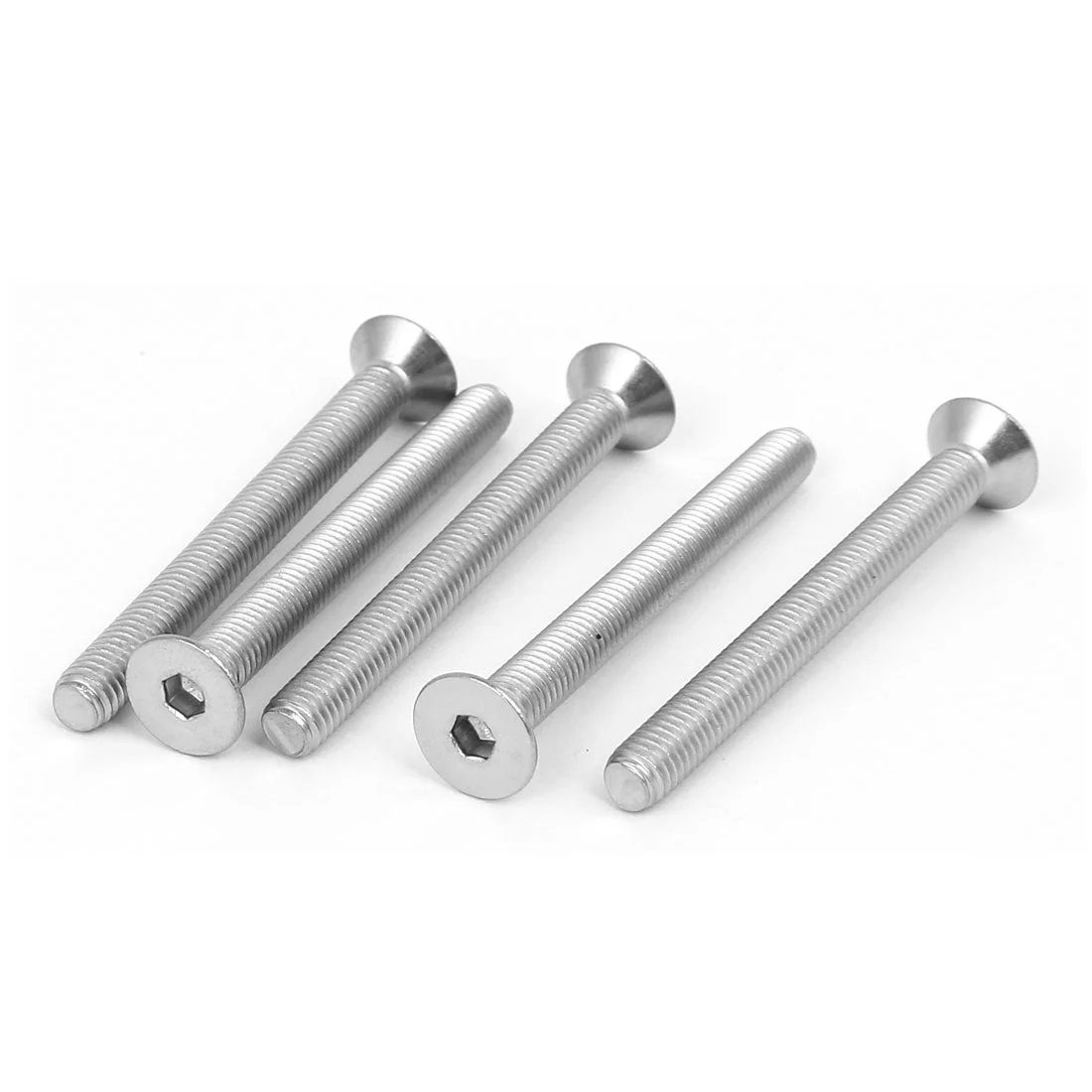 M5x50mm 316 Stainless Steel Countersunk Flat Head Hex Socket Cap Screw 5pcs