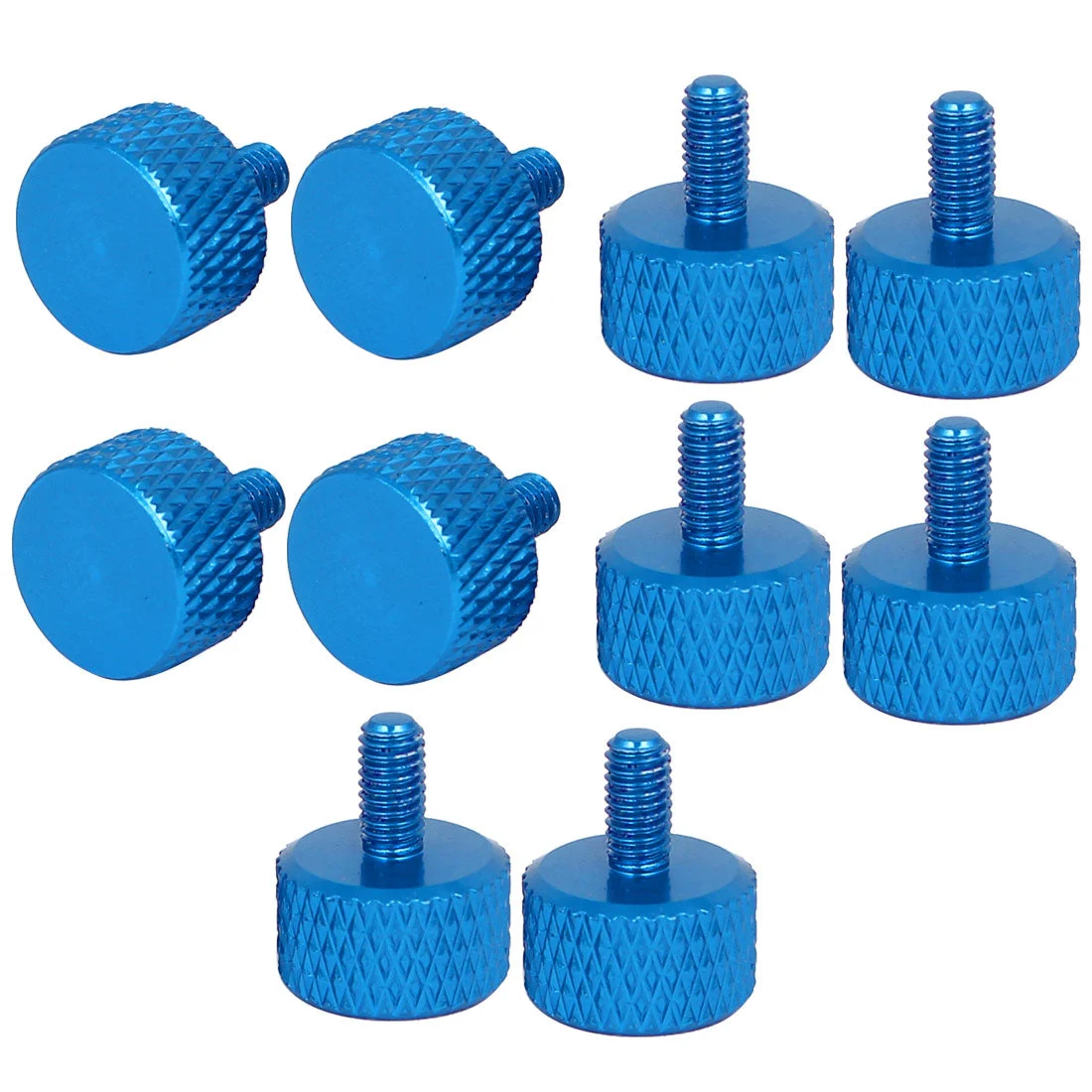 Computer PC Graphics Card Knurled Thumb Screws Sky Blue M3x6mm 10pcs