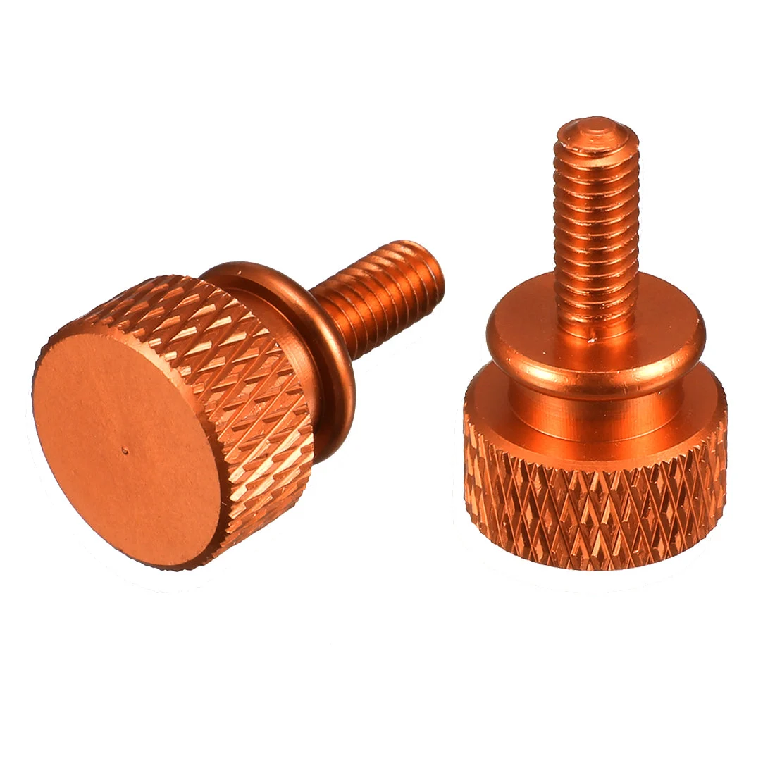 Computer PC Case Shoulder Type Knurled Thumb Screw Orange M4x10mm 10pcs
