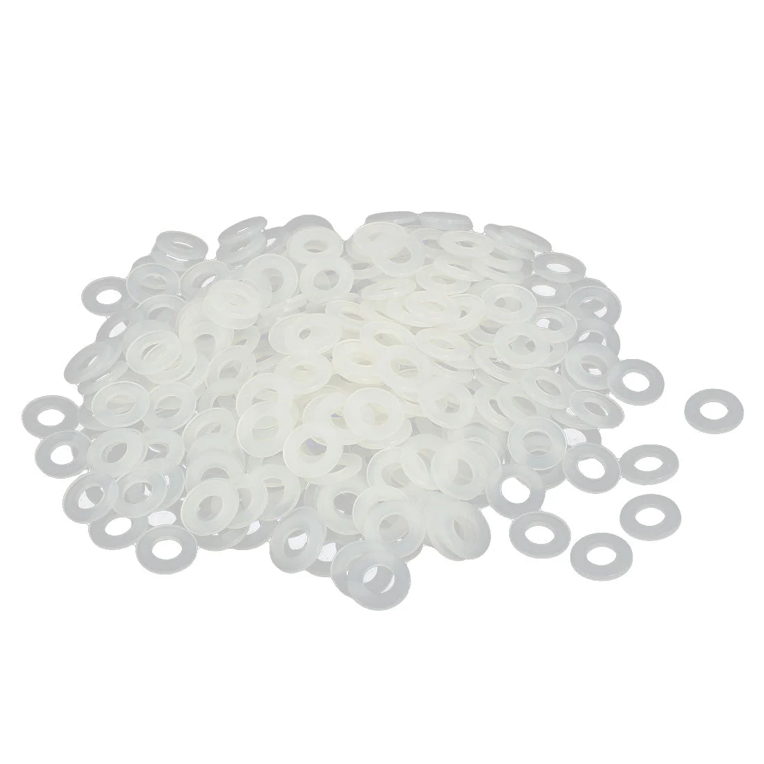 M5 x 10mm x 1mm Nylon Flat Insulating Washers Spacers Fastener grey white 400PCS