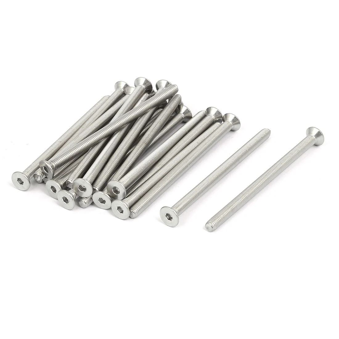 M5x80mm 304 Stainless Steel Countersunk Flat Head Hex Socket Screws DIN7991 20pcs
